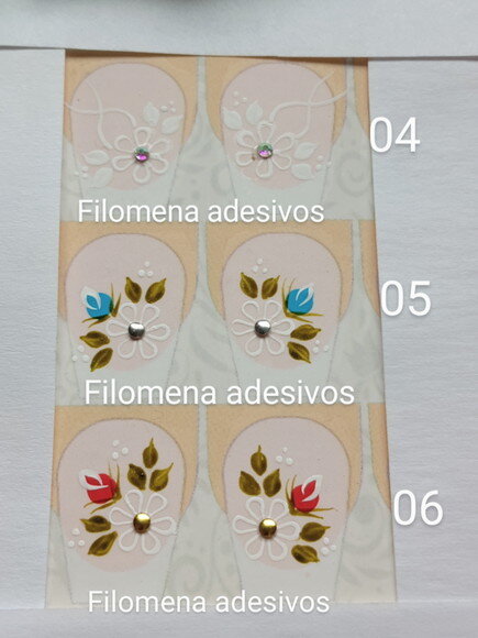 Adesivos, Unhas Naturais, Kit.