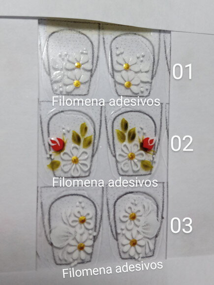Adesivos, Unhas Naturais, Kit.