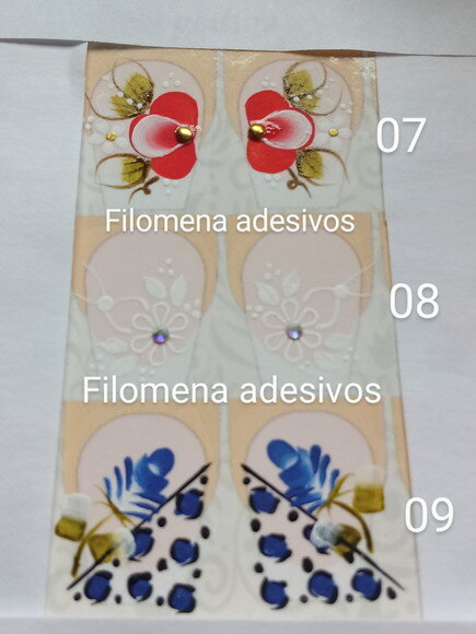 Adesivos, Unhas Naturais, Kit.
