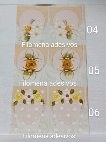 Adesivos, Unhas Naturais, Kit.