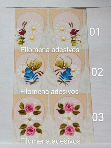 Adesivos, Unhas Naturais, Kit.