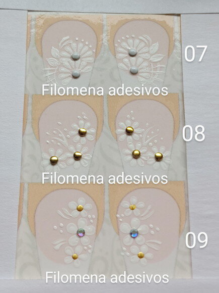 Adesivos, Unhas Naturais, Kit.