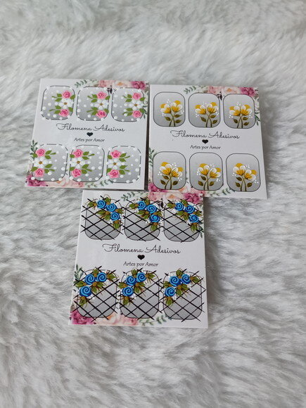 Adesivos, Unhas Naturais, Kit.