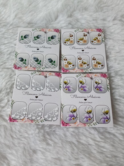 Adesivos, Unhas Naturais, Kit.