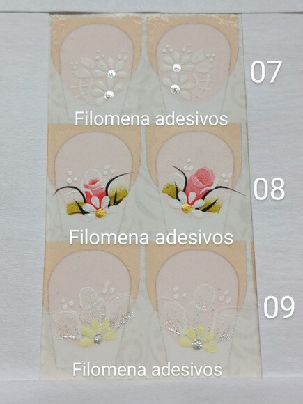 Adesivos, Unhas Naturais, Kit.