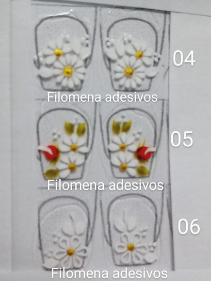 Adesivos, Unhas Naturais, Kit.