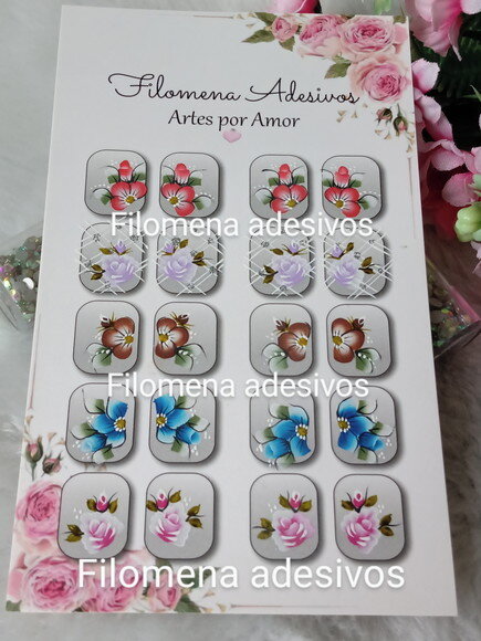 Adesivos, Unhas, Naturais