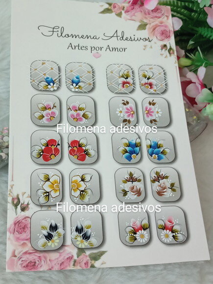 Adesivos, Unhas, Naturais.
