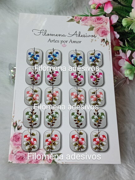 Adesivos, Unhas, Naturais.