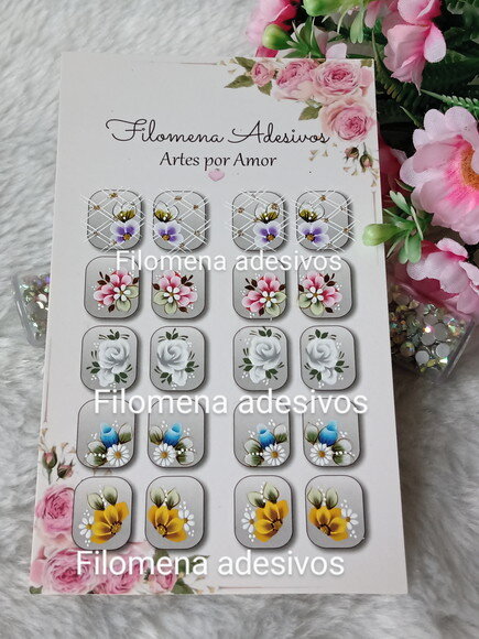 Adesivos, Unhas, Naturais.