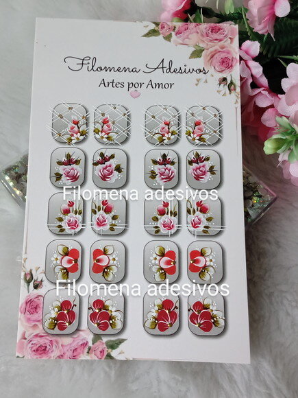Adesivos, Unhas, Naturais.