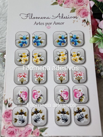 Adesivos, Unhas, Naturais.