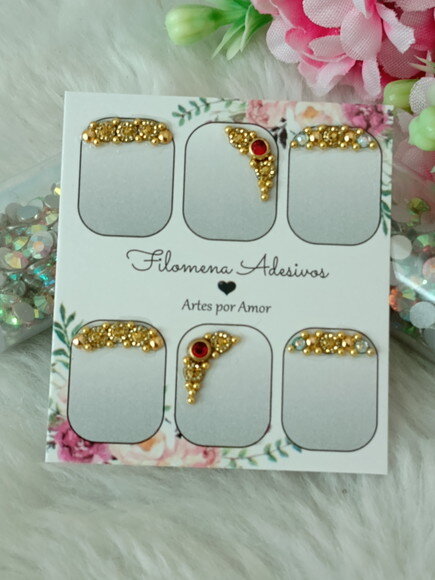 Jóias para Unhas, 3 Pares.