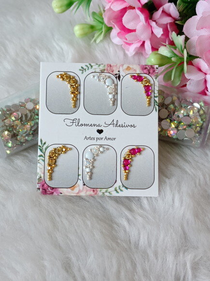 Jóias para Unhas, 3 Pares.