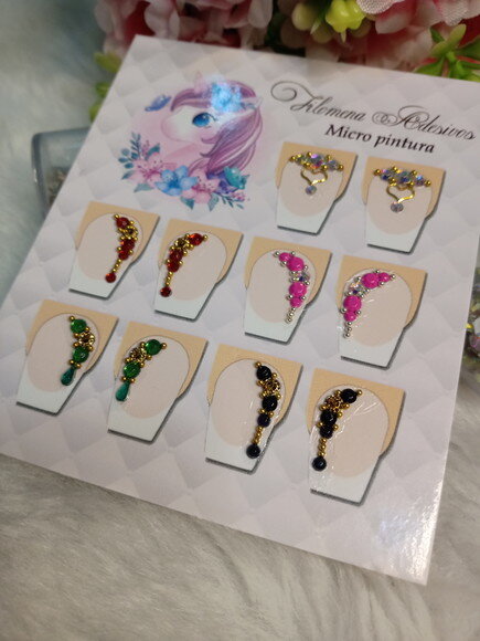 Joias para Unhas, 5 Pares.