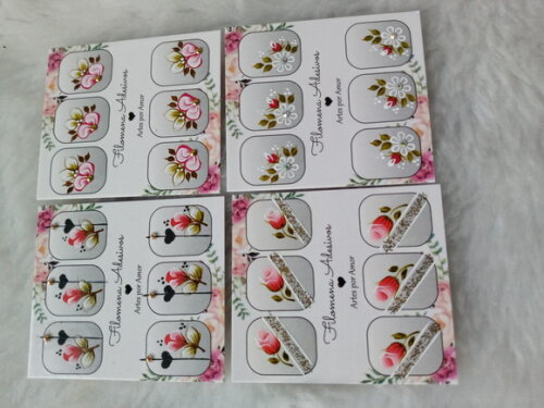 Kit, Adesivos, Unhas Naturais.