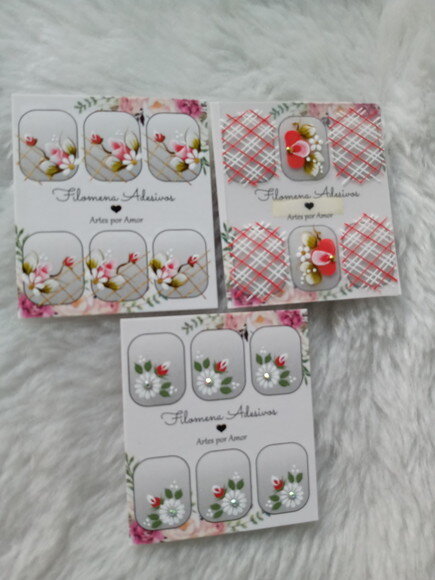 Kit, Adesivos, Unhas Naturais.