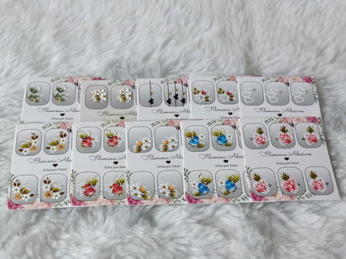 Kit, Adesivos, Unhas Naturais.