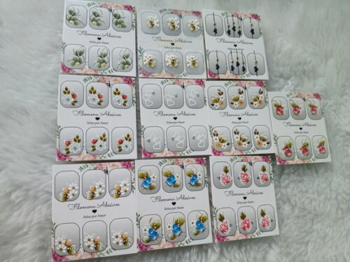 Kit, Adesivos, Unhas Naturais.