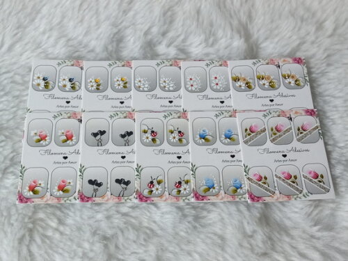 Kit, Adesivos, Unhas Naturais.