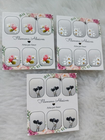 Kit, Adesivos, Unhas Naturais.