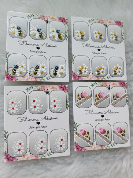 Kit, Adesivos, Unhas Naturais.