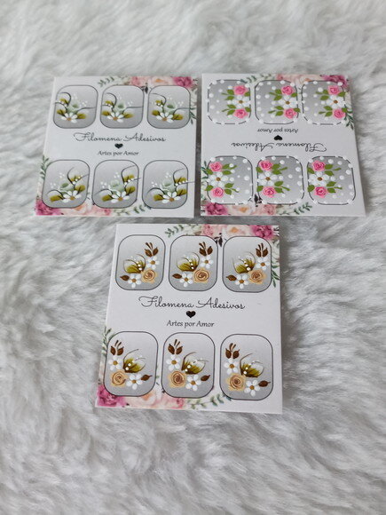 Kit, Adesivos, Unhas Naturais.