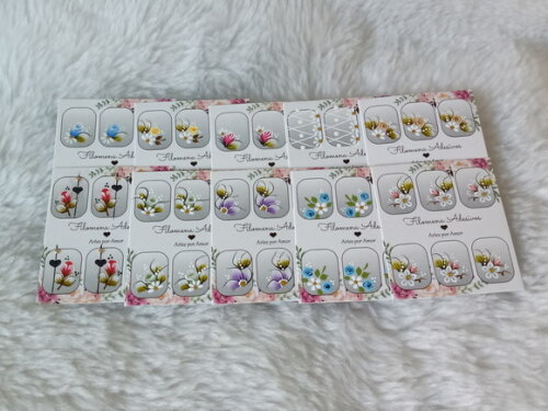 Kit, Adesivos, Unhas Naturais.