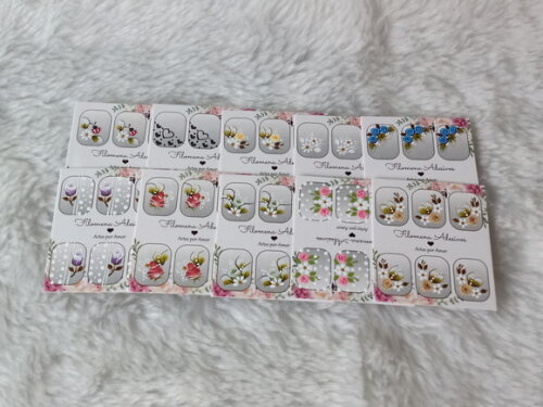 Kit, Adesivos, Unhas Naturais.