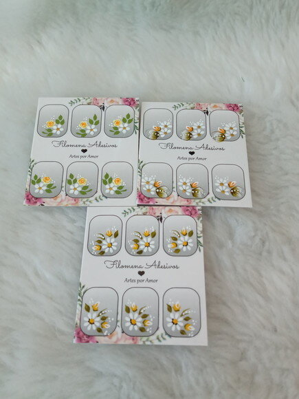 Kit, Adesivos, Unhas Naturais.