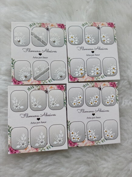 Kit, Adesivos, Unhas Naturais.