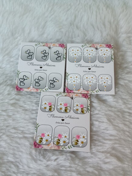 Kit, Adesivos, Unhas Naturais.