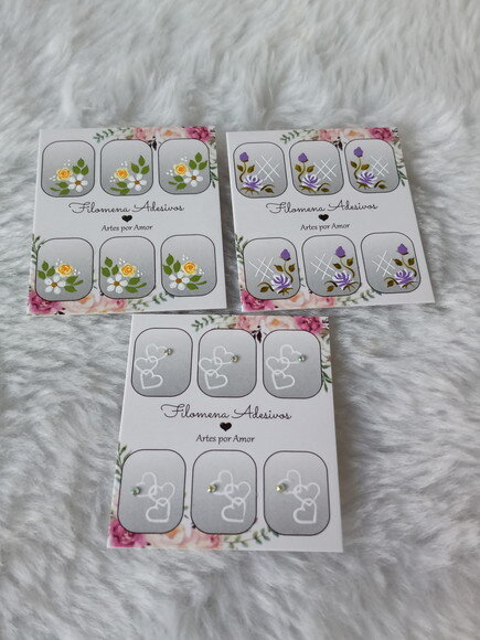 Kit, Adesivos, Unhas Naturais.