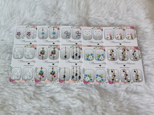 Kit, Adesivos, Unhas Naturais.