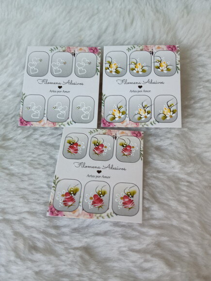 Kit, Adesivos, Unhas Naturais.