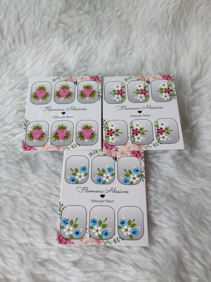 Kit, Adesivos, Unhas Naturais.