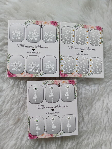 Kit, Adesivos, Unhas Naturais.