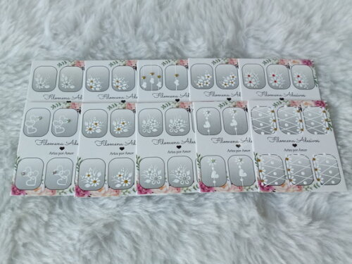 Kit, Adesivos, Unhas Naturais.
