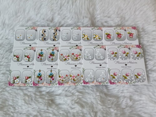 Kit, Adesivos, Unhas Naturais.