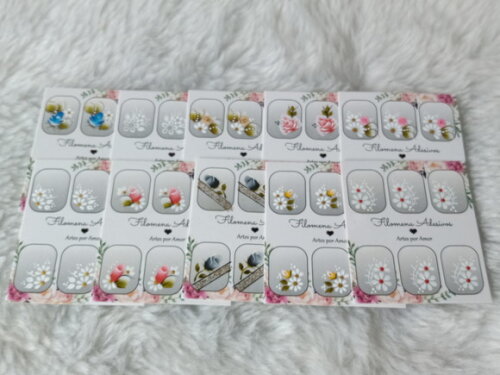Kit, Adesivos, Unhas Naturais.