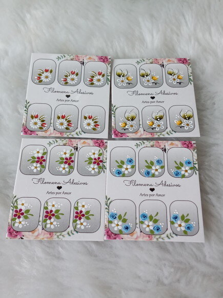 Kit, Adesivos, Unhas Naturais.