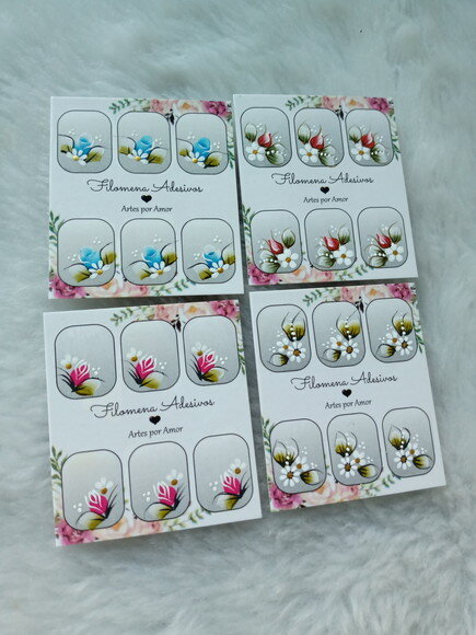 Kit, Adesivos, Unhas Naturais.