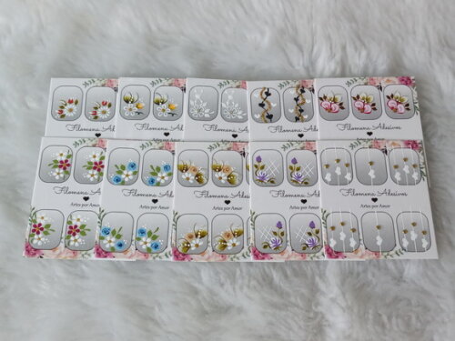 Kit, Adesivos, Unhas Naturais.