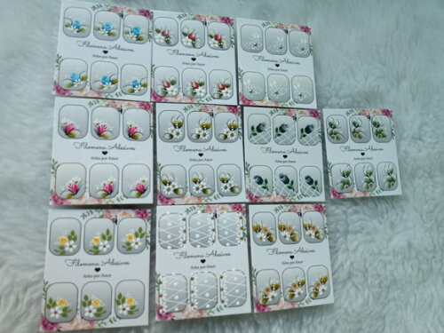 Kit, Adesivos, Unhas Naturais.