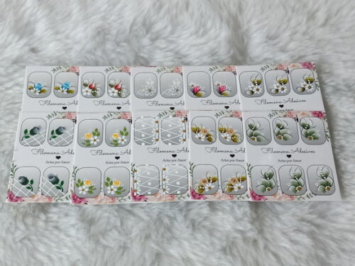 Kit, Adesivos, Unhas Naturais.