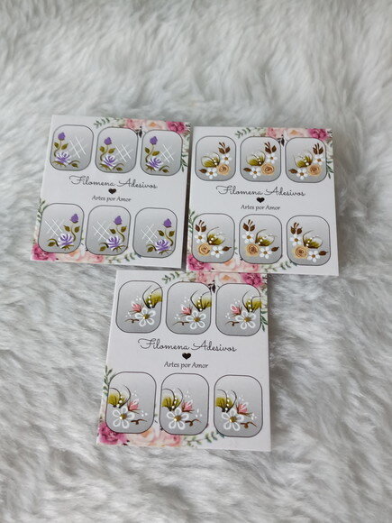 Kit, Adesivos, Unhas Naturais.