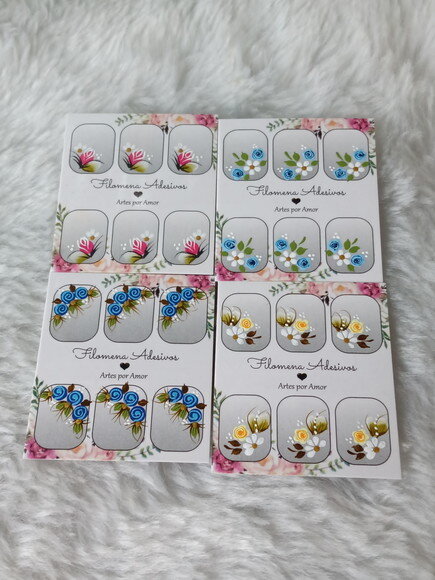 Kit, Adesivos, Unhas Naturais.