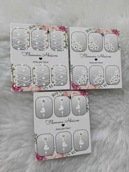 Kit, Adesivos, Unhas Naturais.