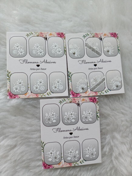 Kit, Adesivos, Unhas Naturais.