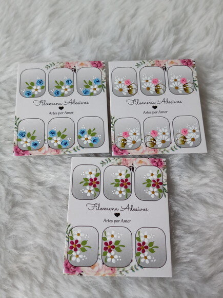 Kit, Adesivos, Unhas Naturais.